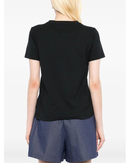 SPORT b. by agnès b. Black Flower Dino Patched T-Shirt