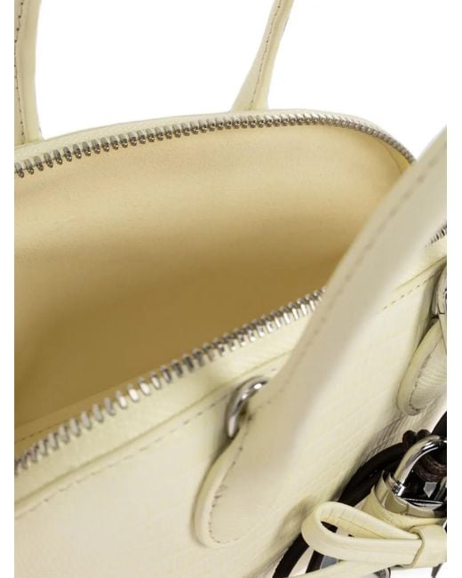 Self-Portrait Natural Lizard-Effect Bowling Mini Bag