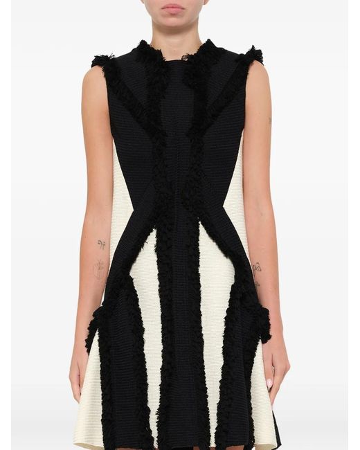 Robe Frangée Lanvin en coloris Black