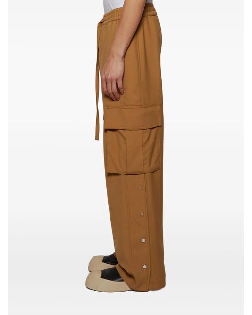 NAHMIAS Natural Cargo-Pocket Drawstring Trousers for men