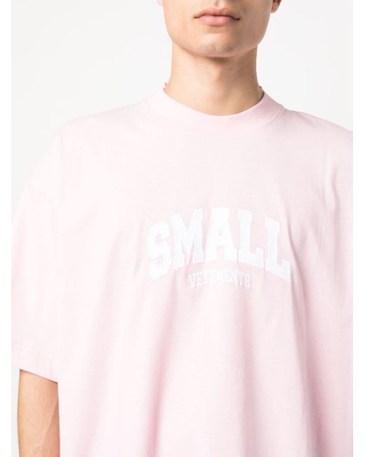 Vetements Pink Logo T-shirt for men