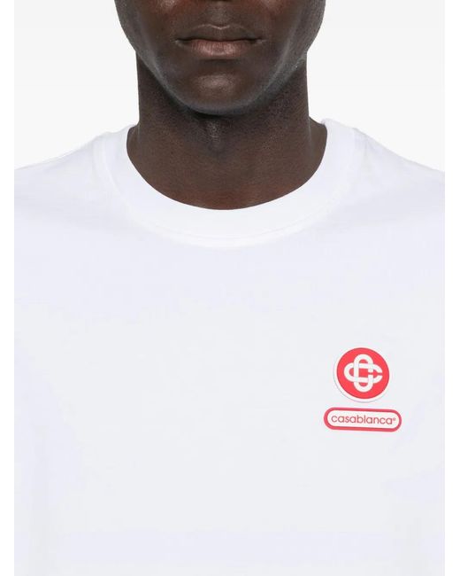 Casablanca White Logo" Patch Overseized T-Shirt for men