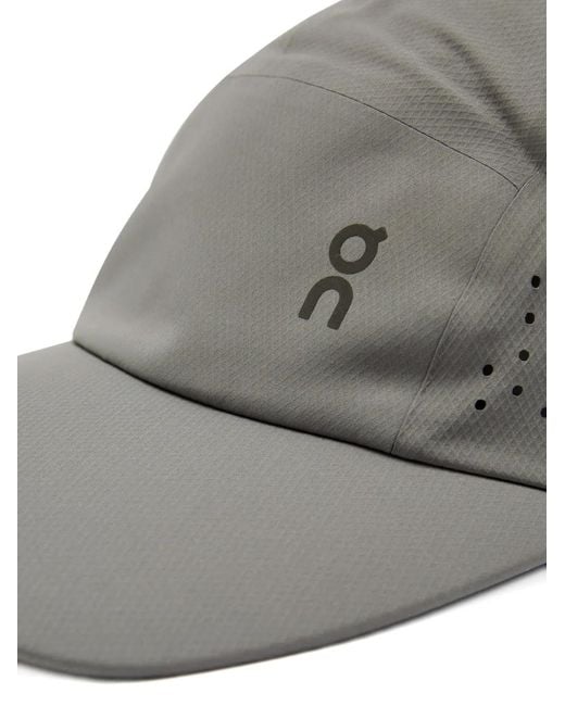 On Shoes Gray Perforated Baseball Cap