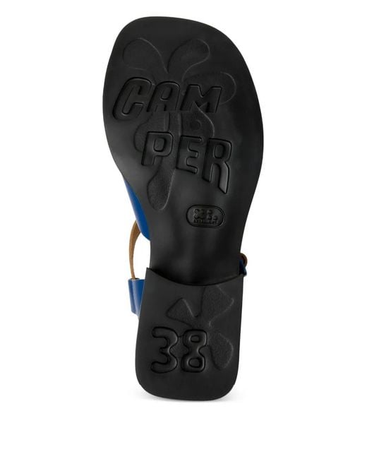 Camper Blue Dana Buckled Leather Sandals