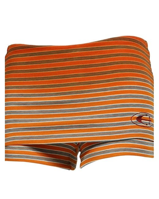 Anomalies Department Brown Gradient Striped Layered Shorts
