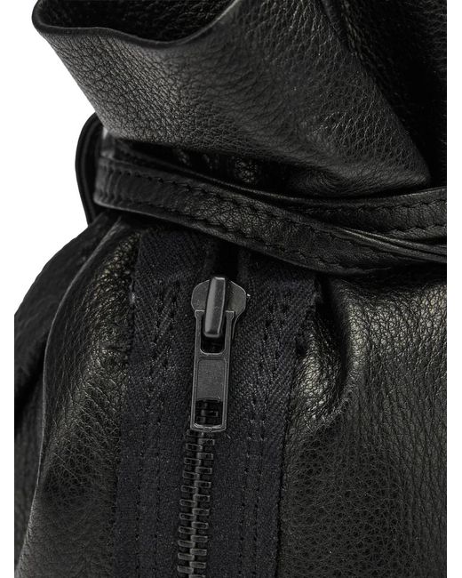 Y's Yohji Yamamoto Black Pochette En Cuir À Fermeture Zippée for men