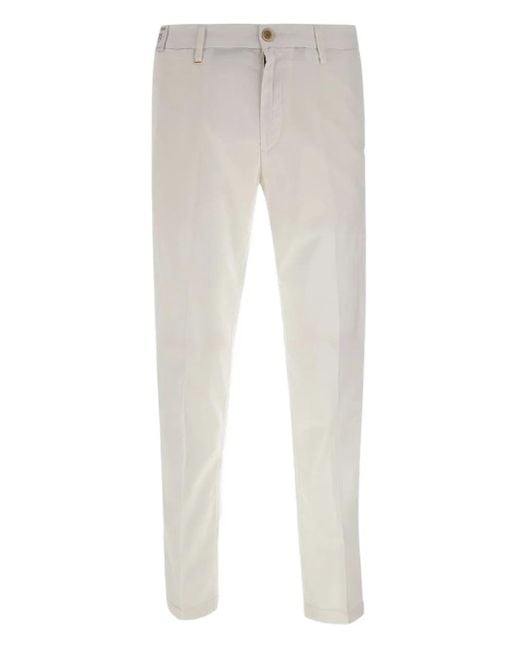 Re-hash White Logo Button Chinos Trousers for men