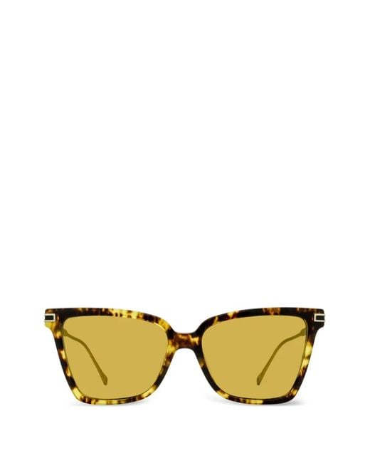 Ferragamo Eyewear Metallic Butterfly-Frame Sunglasses