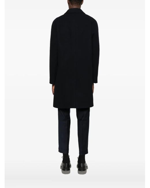 Manuel Ritz Black Single-Breasted Coat for men