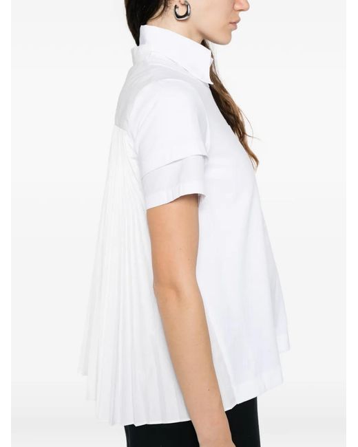 Sacai White Short-Sleeve T-Shirt