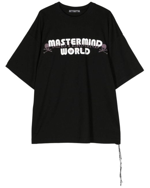 T-shirt con stampa di MASTERMIND WORLD in Black da Uomo