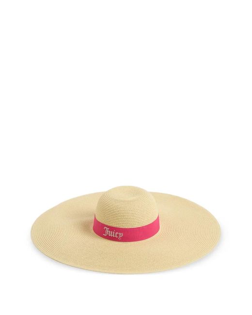 Juicy Couture Pink Logo-Embellished Floppy Hat
