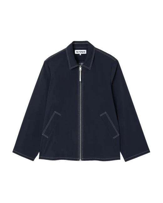 Sunnei Blue Contrast Stitching Simo Jacket
