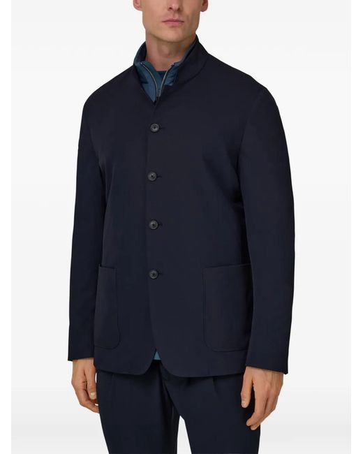 Boggi Blue B-Tech Stretch Nylon Jacket for men