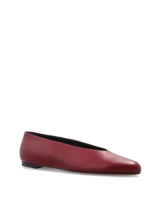 Neous Red Point Leather Pumps