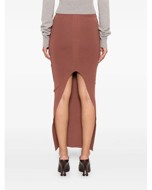 Rick Owens Pillar リブニット スカート Pink