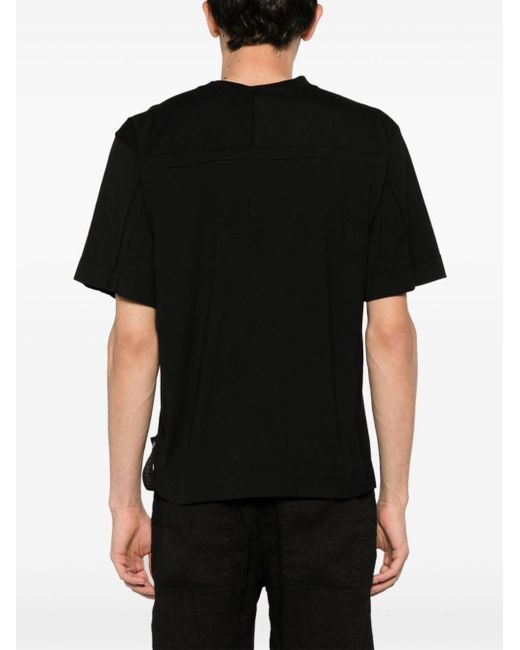Transit T-Shirt mit Ziernähten in Black für Herren