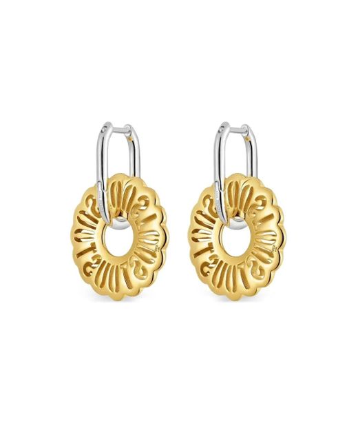 Tous Metallic Creolen Mit Blumenform