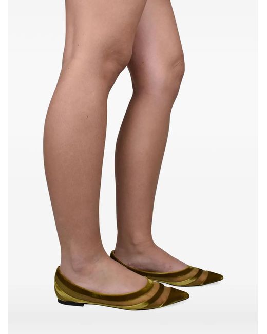 Jimmy Choo Green Love Ballet Flats