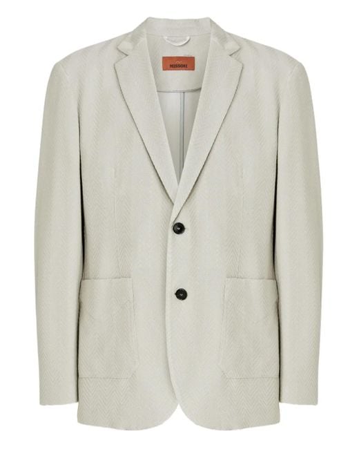Missoni Gray Chevron-Pattern Blazer for men