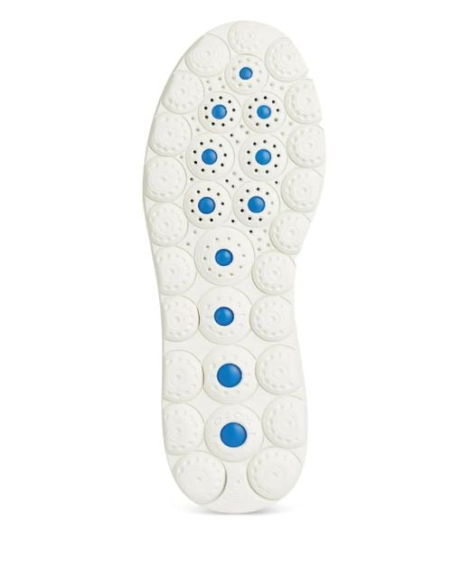 Geox White Spherica Ec4.1 Leather Sneakers