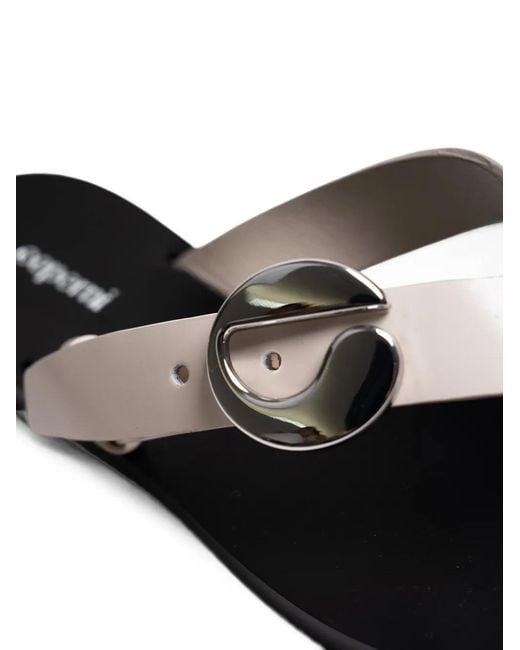 Coperni White Belt Flip Flops