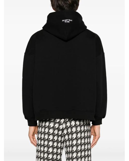 Gcds Black Do Not Talk To Me Hoodie for men