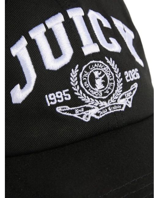 Juicy Couture Black Crest-Embroidered Baseball Cap