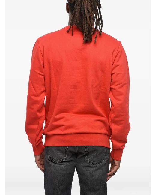 DIESEL Red Logo-Patch Sweatshirt for men