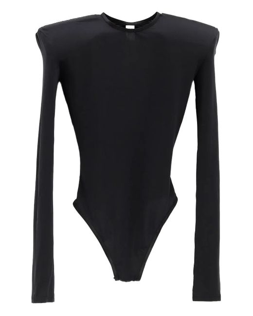 VAQUERA Black Shoulder-Pad Long-Sleeve Body
