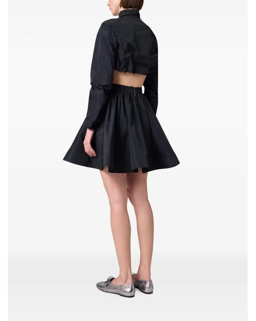 MSGM Blue Mini-Faltenrock