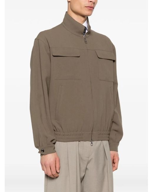 Montecore Brown Zip Patch Pocket Jacket for men