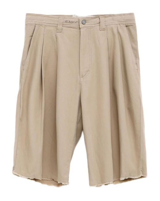 ERL Natural Distressed-Effect Chino Shorts for men