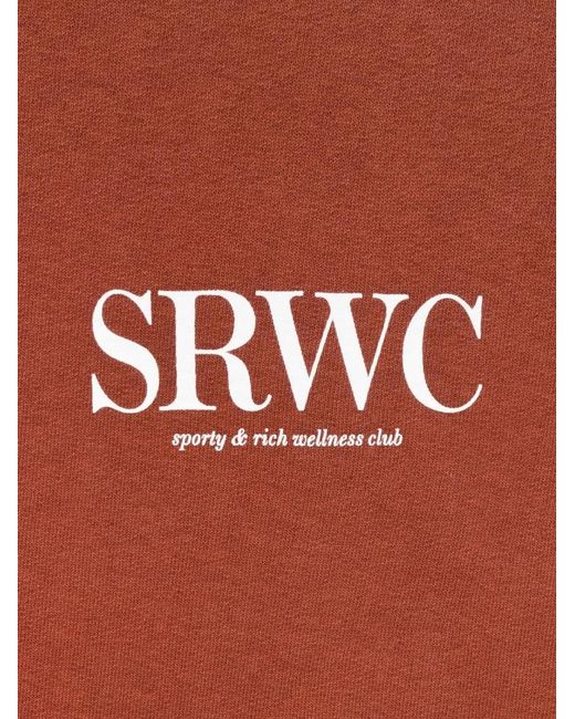 Sporty & Rich Orange Upper East Side Logo-Print Sweatshirt