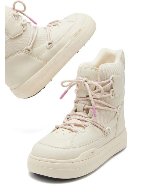 Moon Boot Natural Park Logo-Print Boots