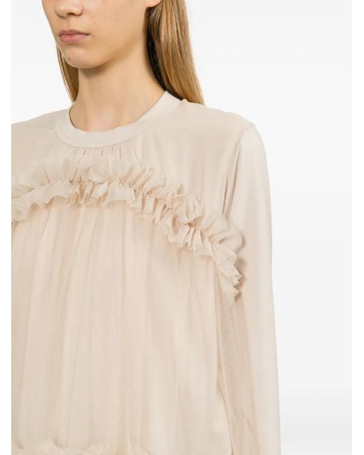 Noir Kei Ninomiya Natural Ruffled Top