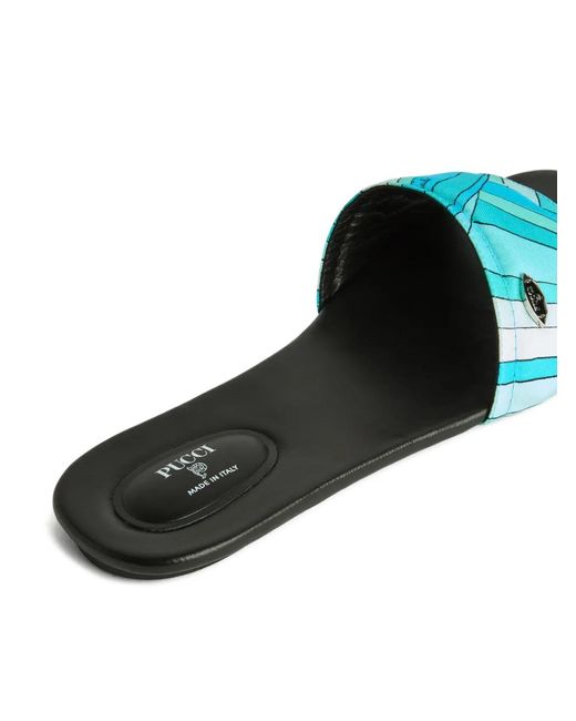 Emilio Pucci Blue Yummy Patterned Sandals