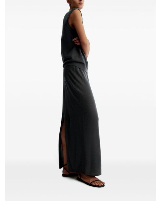 12 STOREEZ Gray High-waist Merino-silk Skirt