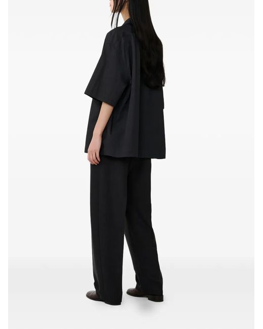 Studio Nicholson Black Chemise Delos À Poche Poitrine