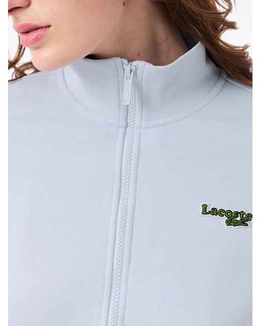 Lacoste Blue Zip-Up Collared Sweatshirt