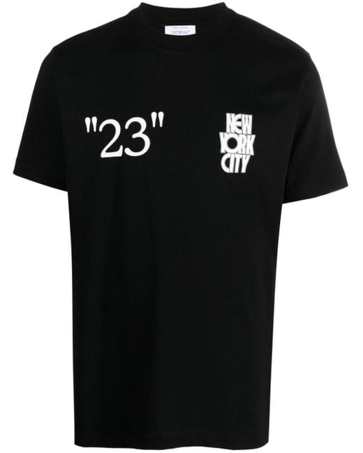 Off-White c/o Virgil Abloh Black Kit New York Cotton T-shirt