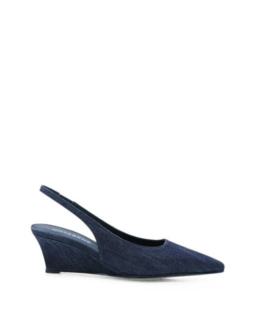Notabene Blue Elba 50 Wedge-Heel Sandals