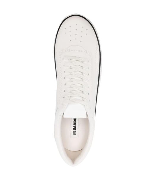 Jil Sander White Leather Sneakers for men