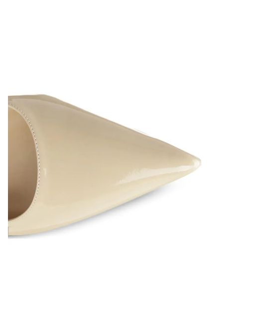 Paris Texas 105 Mm Lidia Slingback Pumps Met Puntige Neus in het White