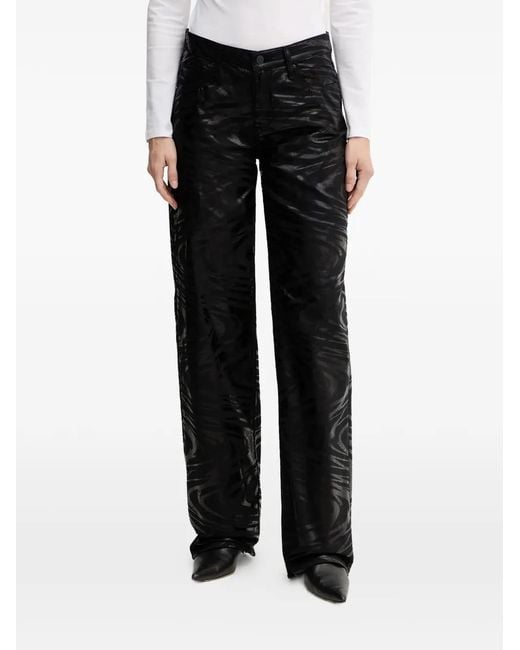 ARMANI EXCHANGE Black Zebra-Pattern Jeans