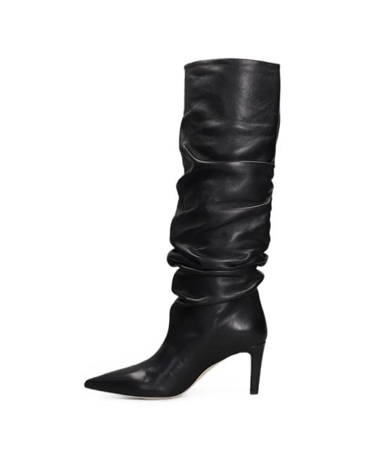 The Seller Black Ruched Pointed-Toe Boots