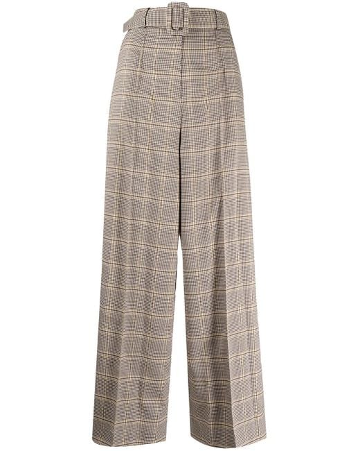 ROKH Gray Houndstooth Belted Waist Trousers