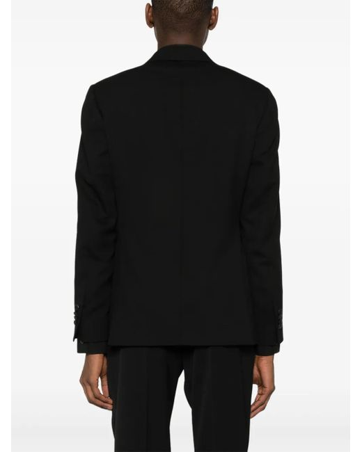 Lardini Black Double-Breasted Blazer for men