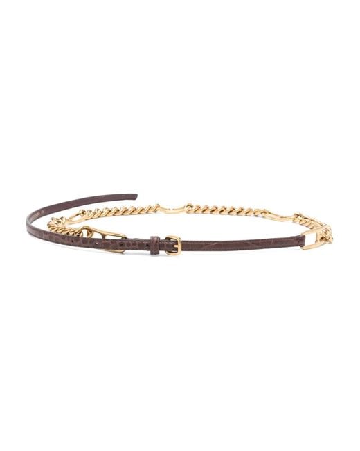 Ermanno Scervino White Chain-Detailed Belt