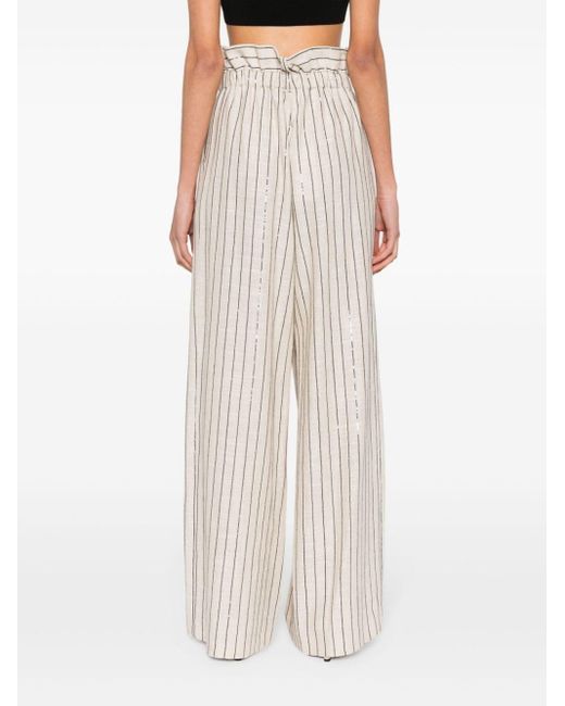 The Mannei White Ludvika Wide-leg Trousers
